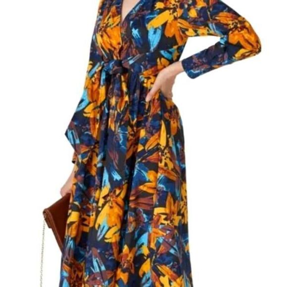 Marissa Webb Lilly Printed Midi Shirtdress sz 6 - Picture 1 of 5